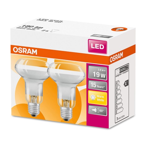 SET 2x Lampadina LED VINTAGE E27/2,8W/230V 2700K - Osram