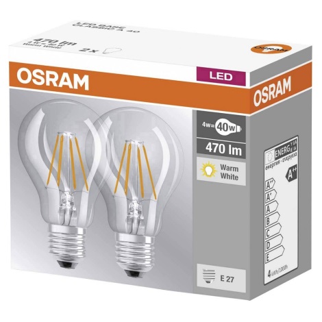 SET 2x Lampadina LED VINTAGE E27/4W/230V 2700K - Osram
