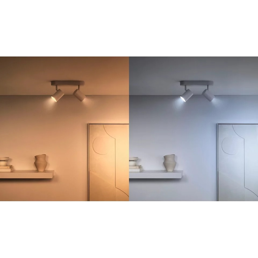 SET 2x Lampadina LED Dimmerabile PAR16 GU10/4,7W/230V 2700-6500K CRI 90 Wi-Fi - WiZ