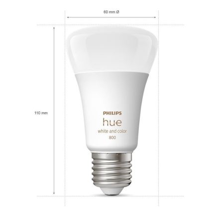 SET 2x Lampadine LED Dimmerabili Philips Hue White And Color Ambiance A60 E27/9W/230V 2000-6500K