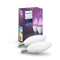 SET 2x Lampadine LED dimmerabili Philips Hue WHITE AND COLOR AMBIANCE B39 E14/5,3W/230V 2200K - 6500K