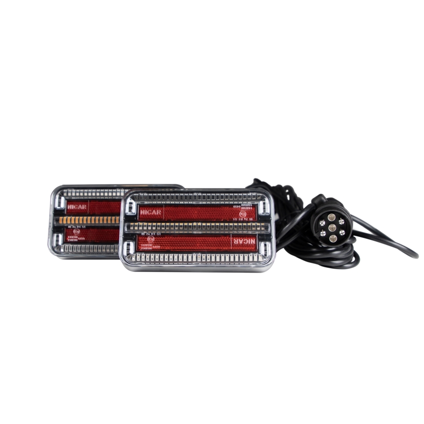 SET 2x Luce LED per rimorchio cavo 7,5m LED/12-24V IP65