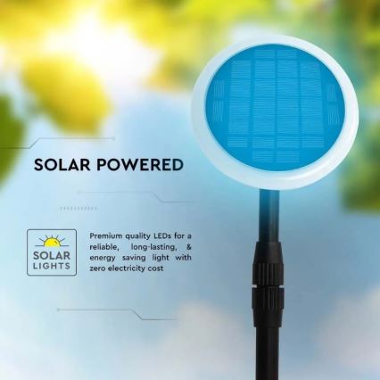 SET 2x LED Regolabile solare lampada GARDEN LED/3W/5V 42-80 cm 3000K IP65 1000 mAh