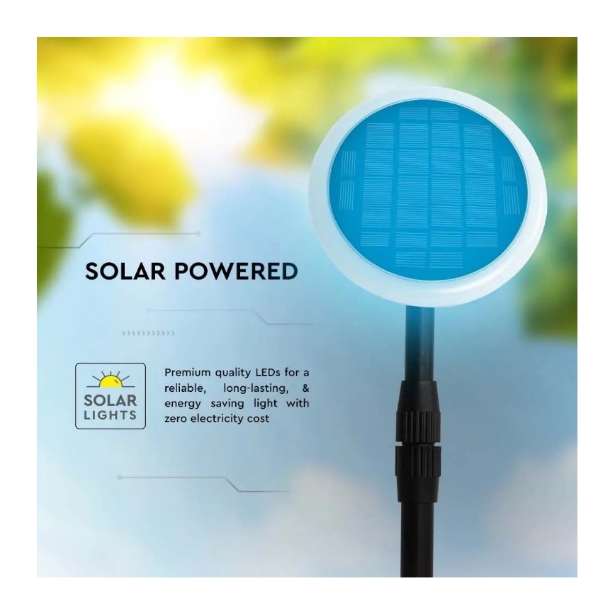 SET 2x LED Regolabile solare lampada GARDEN LED/3W/5V 42-80 cm 3000K IP65 1000 mAh