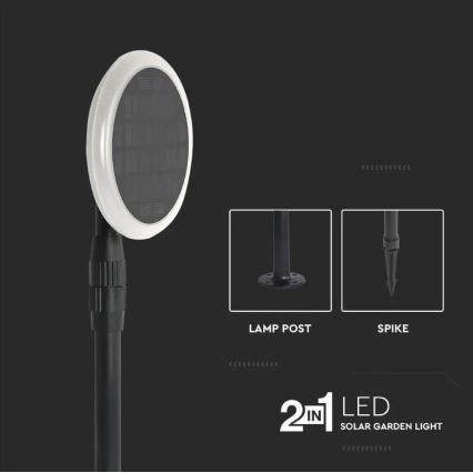 SET 2x LED Regolabile solare lampada GARDEN LED/3W/5V 42-80 cm 3000K IP65 1000 mAh