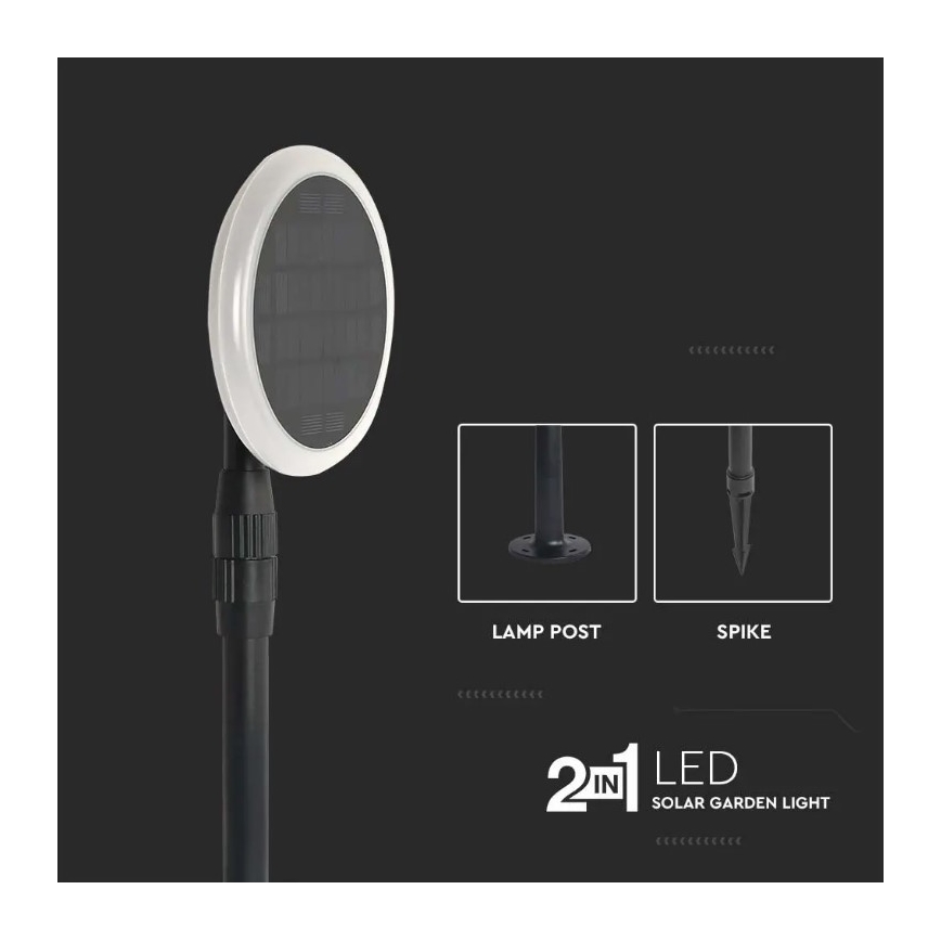 SET 2x LED Regolabile solare lampada GARDEN LED/3W/5V 42-80 cm 3000K IP65 1000 mAh