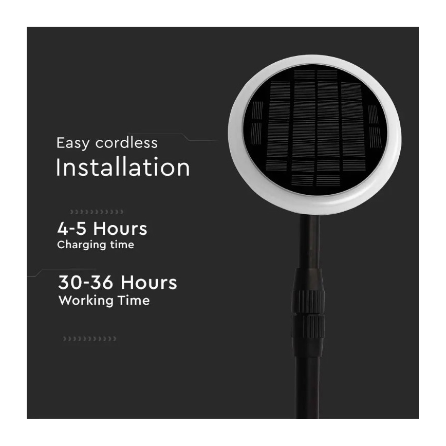 SET 2x LED Regolabile solare lampada GARDEN LED/3W/5V 42-80 cm 3000K IP65 1000 mAh