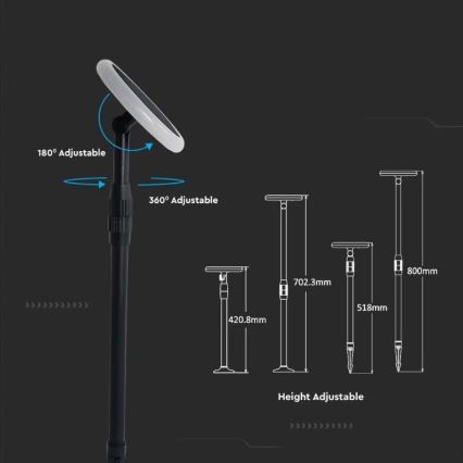 SET 2x LED Regolabile solare lampada GARDEN LED/3W/5V 42-80 cm 3000K IP65 1000 mAh