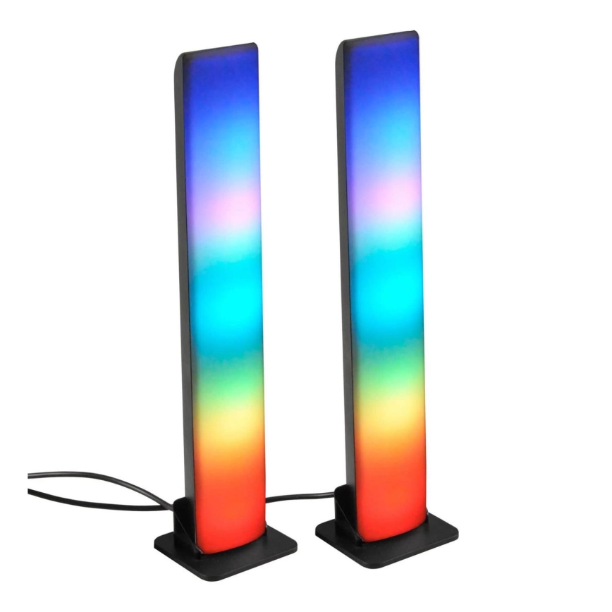 SET 2x LED RGB Lampada da tavolo dimmerabile GAMER LED/5W/5V + telecomando
