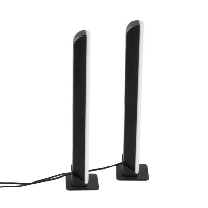 SET 2x LED RGB Lampada da tavolo dimmerabile GAMER LED/5W/5V + telecomando