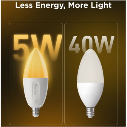 SET 2x LED RGBWW Lampadina dimmerabile E14/5W/230V 2700-6500K Wi-Fi - Govee