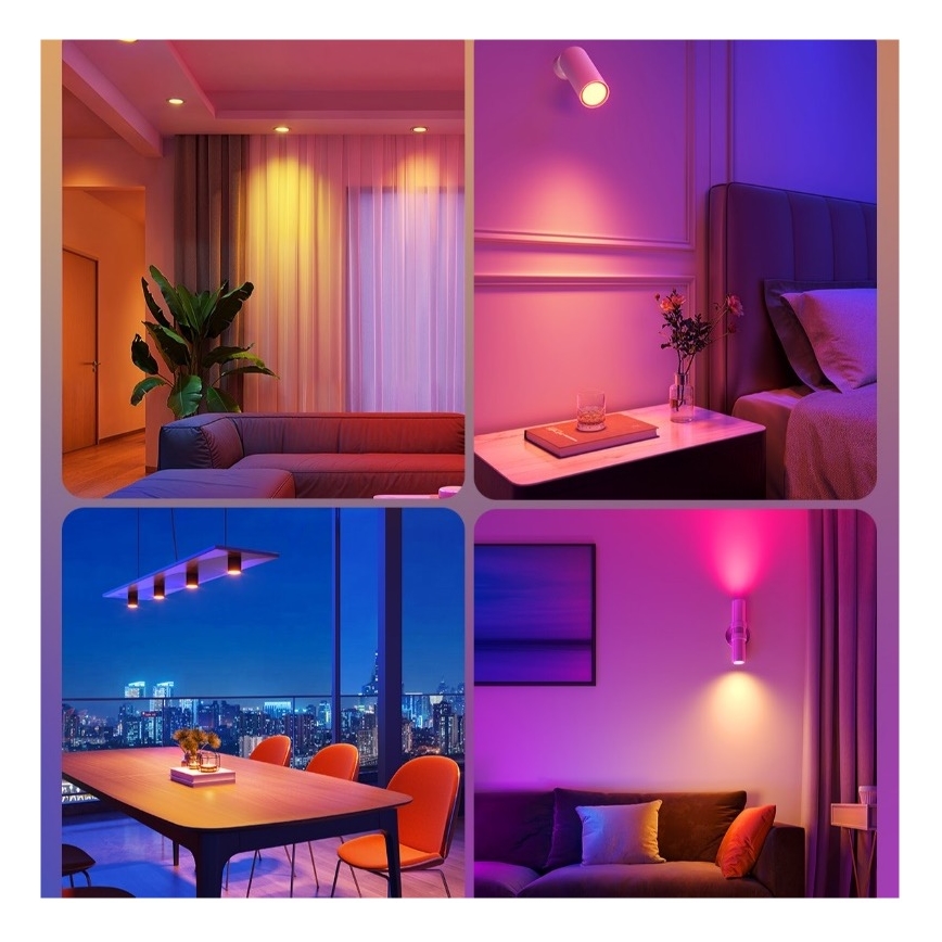 SET 2x LED RGBWW Lampadina dimmerabile E14/5W/230V 2700-6500K Wi-Fi - Govee