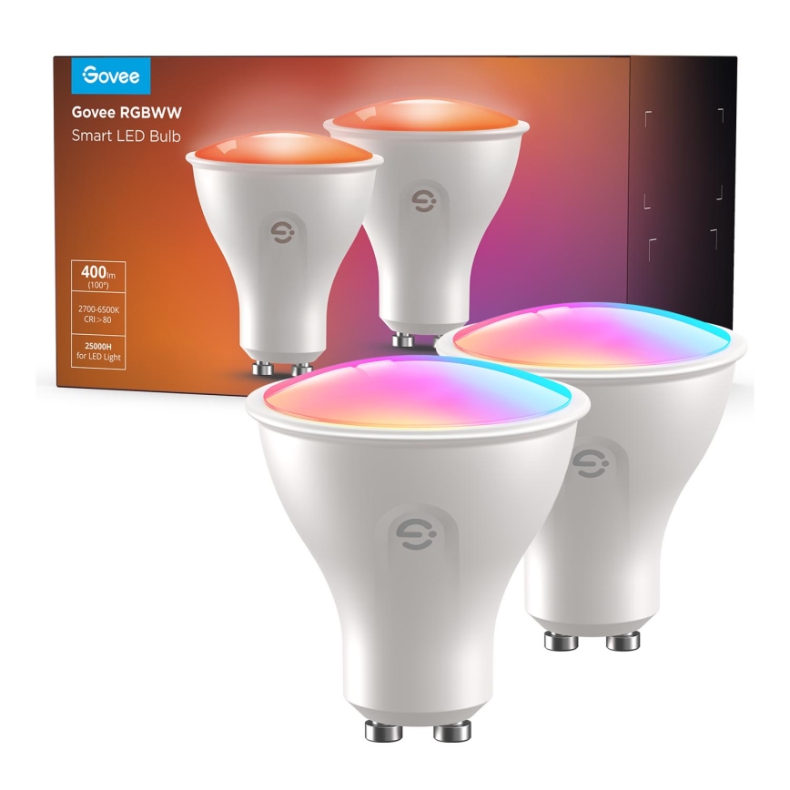 SET 2x LED RGBWW Lampadina dimmerabile GU10/4,8W/230V 2700-6500K Wi-Fi - Govee
