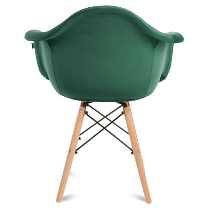 SET 2x Sedia da pranzo NEREA 80x60,5 cm verde/faggio
