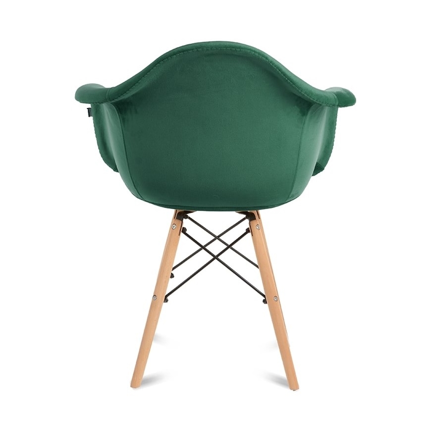 SET 2x Sedia da pranzo NEREA 80x60,5 cm verde/faggio