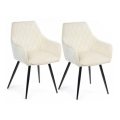 SET 2x Sedia da pranzo SAMETTI crema