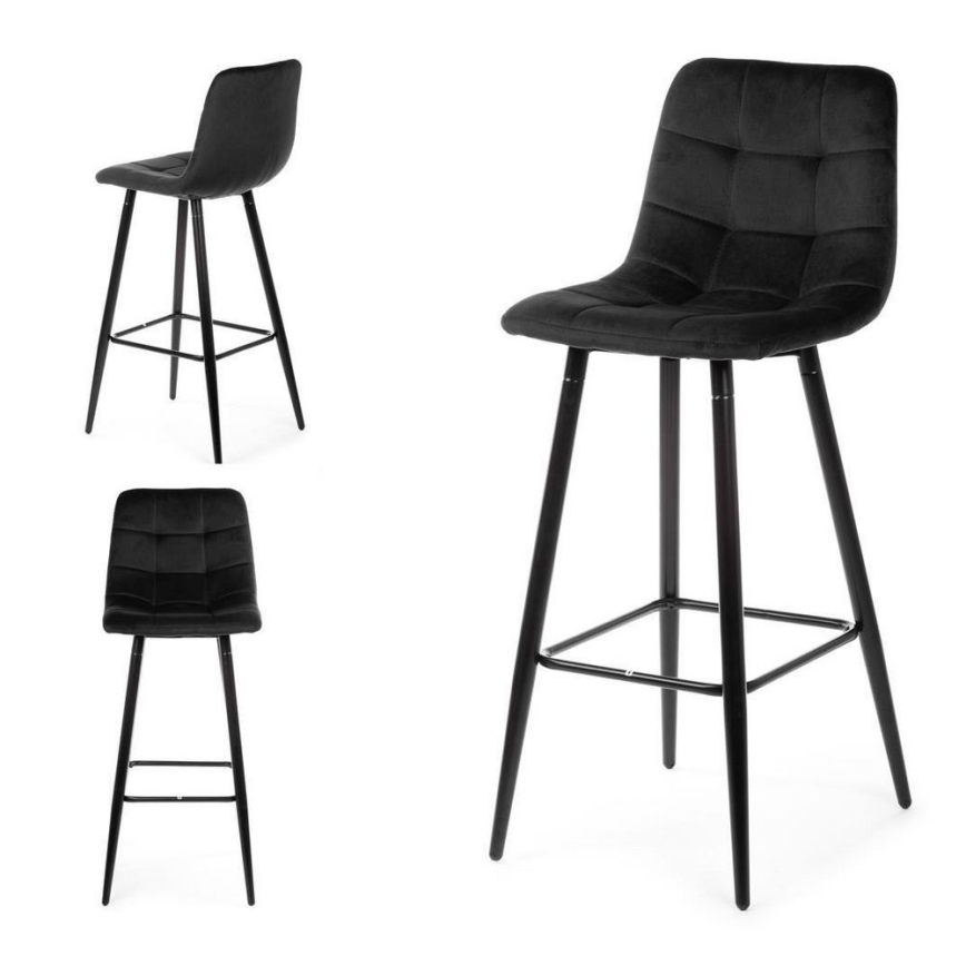 SET 2x Sgabelli HOKER 105x44 cm nero