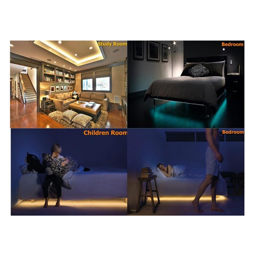 SET 2x Striscia LED con sensore WAVE SENZOR 1,2m LED/4W/230V 3000K