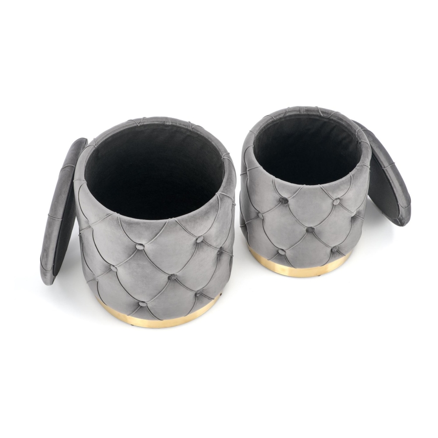 SET 2x Tabacco POLLY diametro 40/44 cm grigio/oro