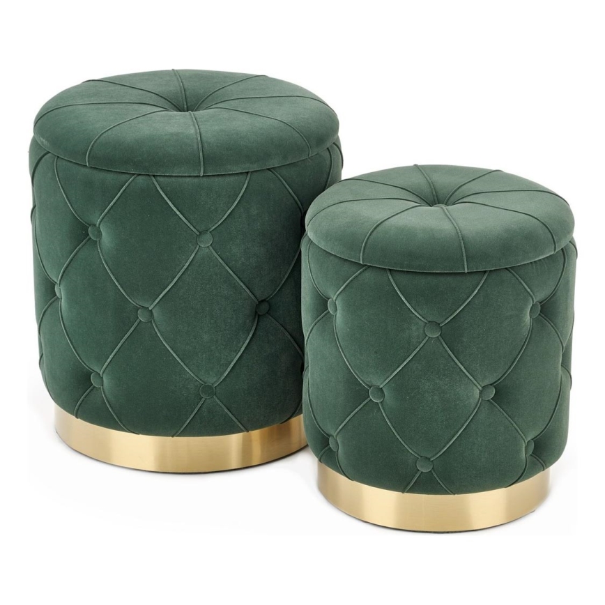 SET 2x Tabacco POLLY diametro 40/44 cm verde/oro