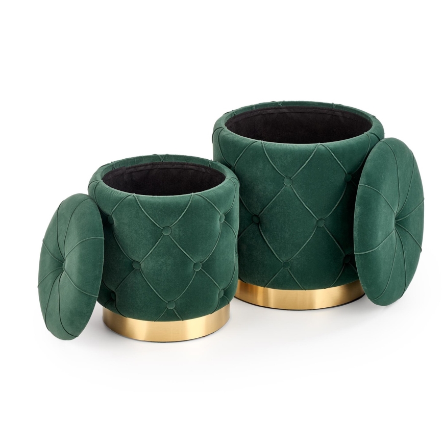 SET 2x Tabacco POLLY diametro 40/44 cm verde/oro