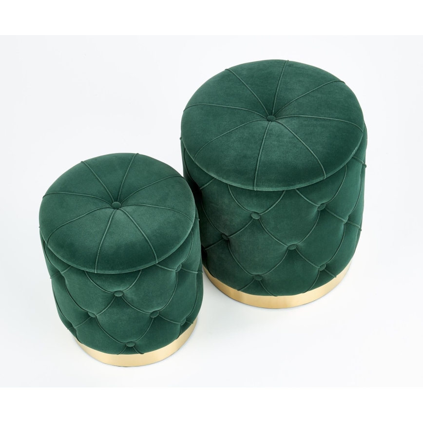 SET 2x Tabacco POLLY diametro 40/44 cm verde/oro