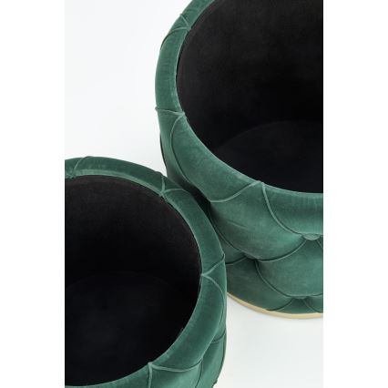 SET 2x Tabacco POLLY diametro 40/44 cm verde/oro
