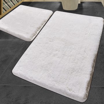SET 2x Tappetino da bagno 60x100 cm bianco