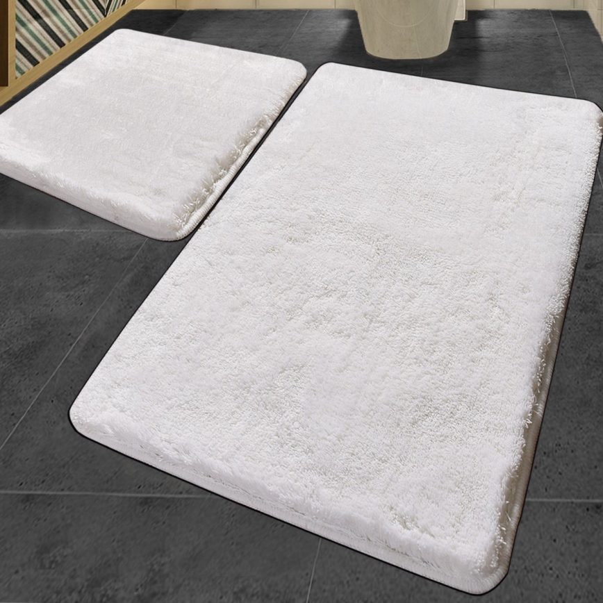 SET 2x Tappetino da bagno 60x100 cm bianco