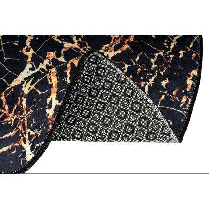 SET 2x Tappeto da bagno GOLDES 60x100 cm nero/oro
