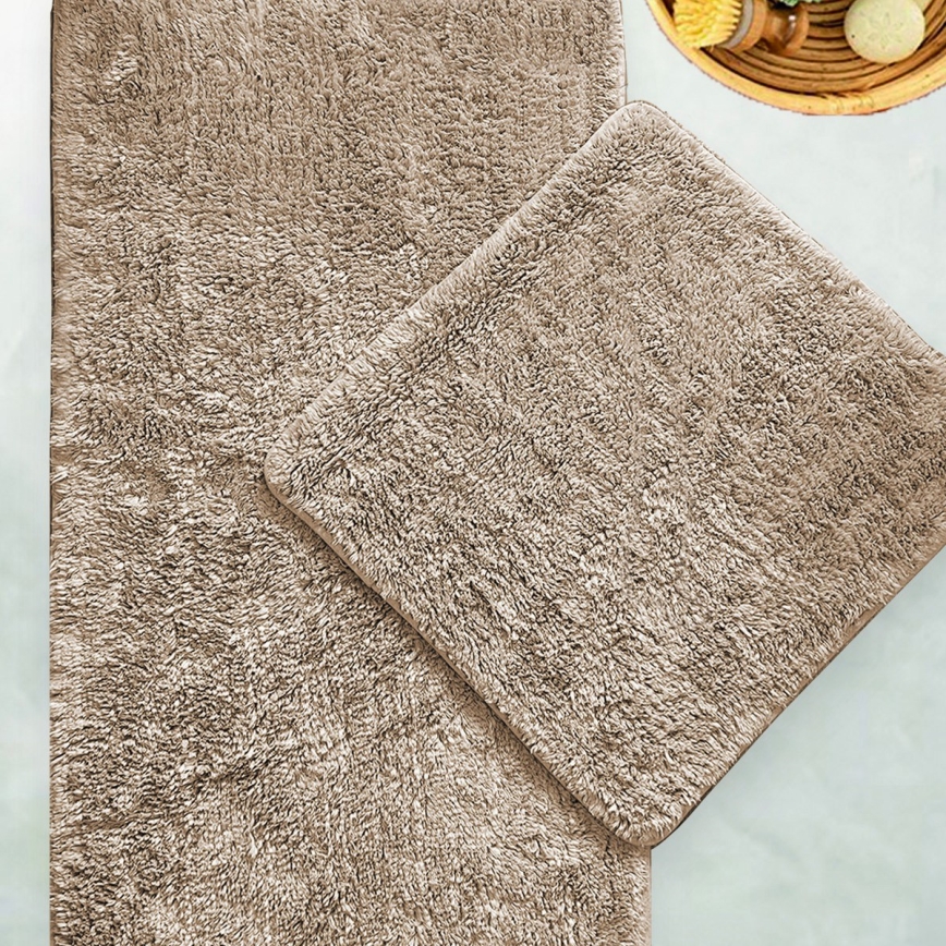 SET 2x Tappeto da bagno 60/100 cm beige