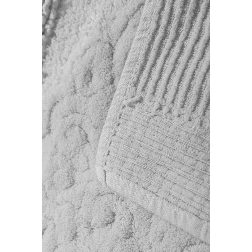 SET 2x Tappeto da bagno PIANTE 60/100 cm bianco