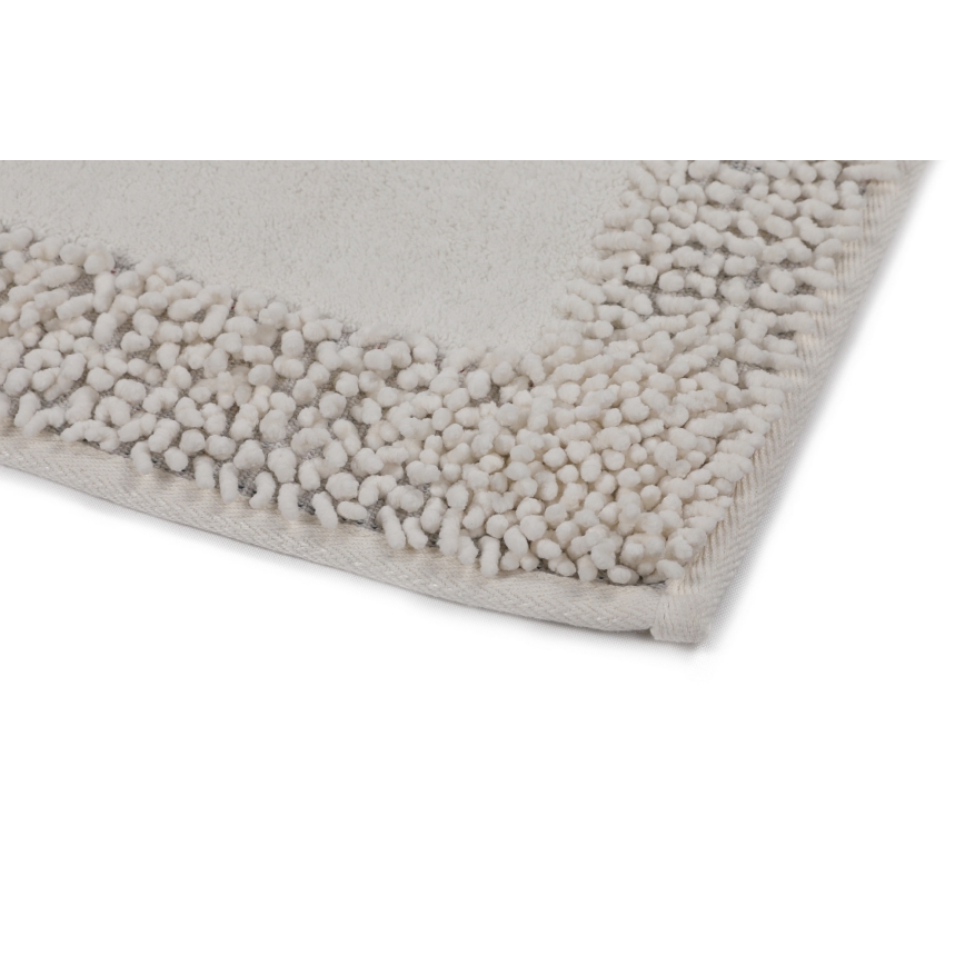 SET 2x Tappeto da bagno PIANTE 60/100 cm bianco