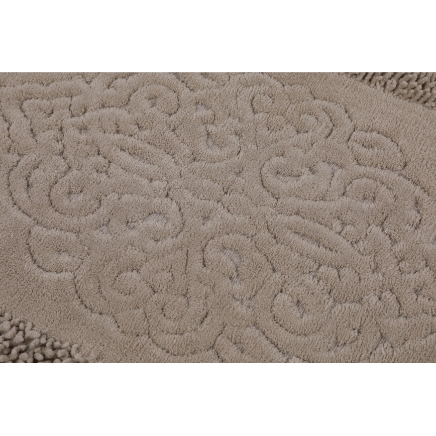 SET 2x Tappeto da bagno PIANTE 60/100 cm marrone