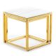 SET 2x Tavolino LIGHT 42x45 cm oro/marmo bianco