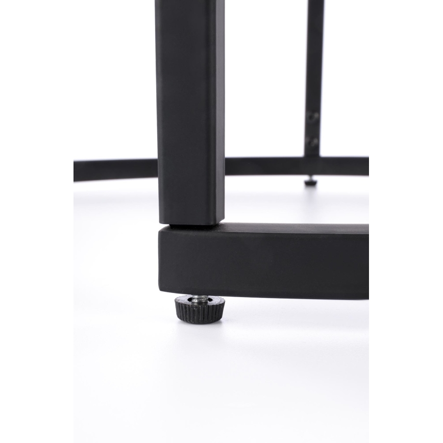 SET 2x Tavolino da caffè OREO diam. 43/53 cm nero/noce