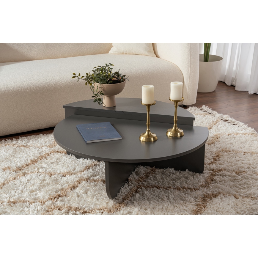 SET 2x Tavolino ORION antracite