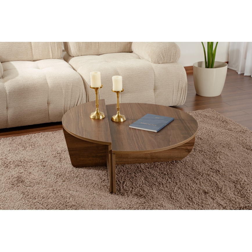 SET 2x Tavolino ORION noce