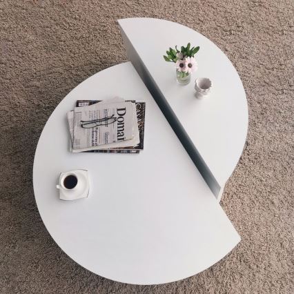 SET 2x Tavolino PODIUM bianco