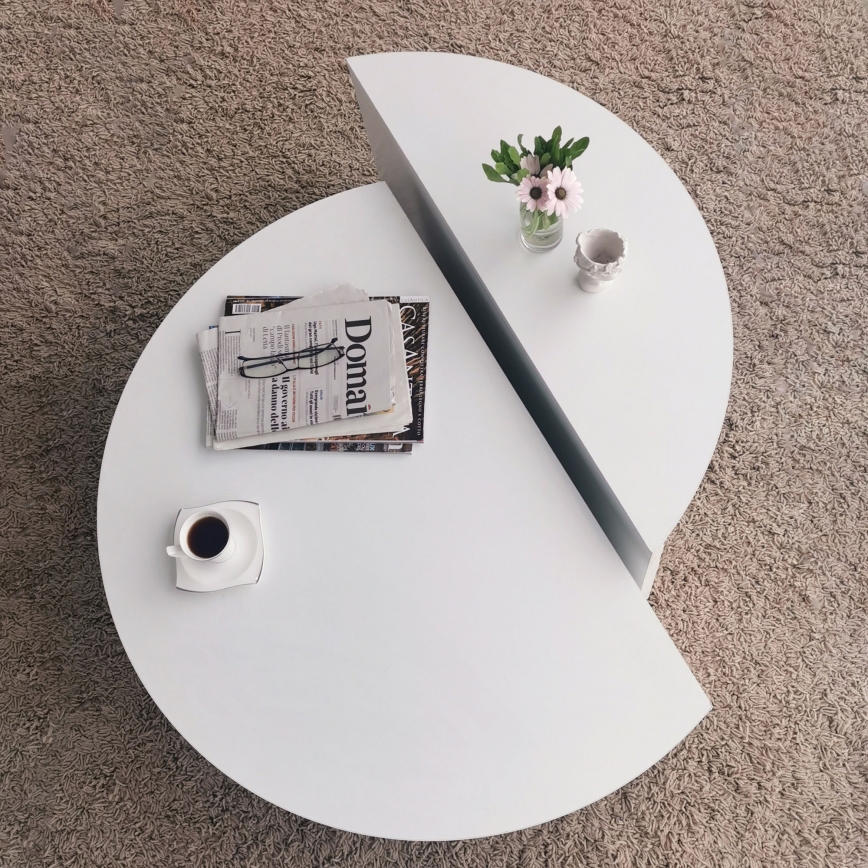 SET 2x Tavolino PODIUM bianco