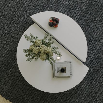 SET 2x Tavolino PODIUM bianco