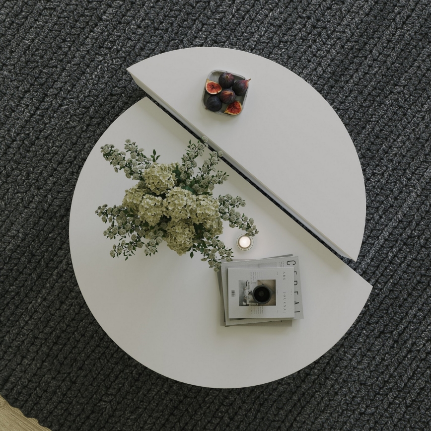 SET 2x Tavolino PODIUM bianco