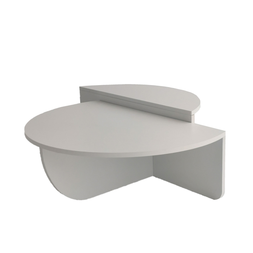 SET 2x Tavolino PODIUM bianco
