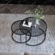 SET 2x Tavolino TOKYO diametro 42/60 cm nero