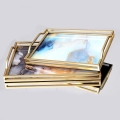 SET 2x Vassoio decorativo 40x30/35x25 cm oro