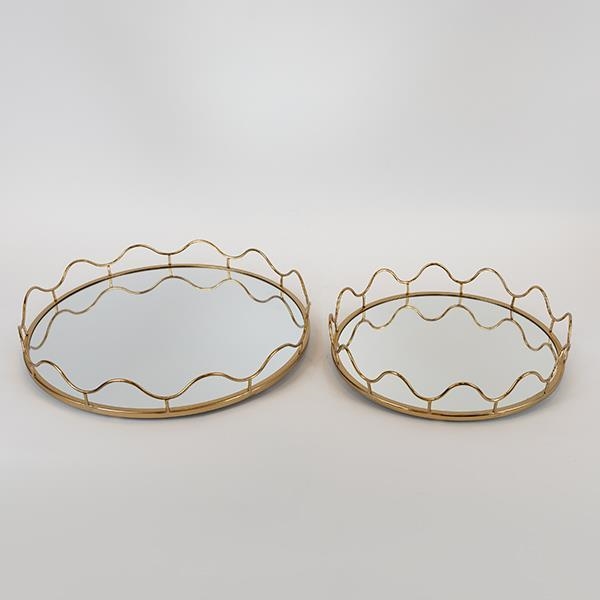 SET 2x Vassoio decorativo diametro 39/30,5 cm