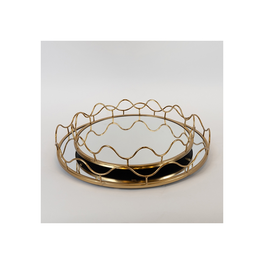 SET 2x Vassoio decorativo diametro 39/30,5 cm