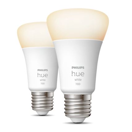 SET 2xLED Lampadina Dimmerabile Philips Hue WHITE E27/9,5W/230V 2700K