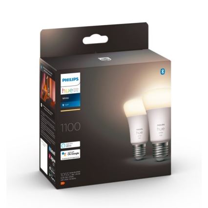 SET 2xLED Lampadina Dimmerabile Philips Hue WHITE E27/9,5W/230V 2700K