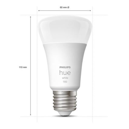 SET 2xLED Lampadina Dimmerabile Philips Hue WHITE E27/9,5W/230V 2700K